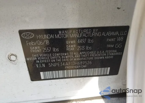 2018 Hyundai Sonata Limited z USA, uszkodzony, nr VIN 5NPE34AF1JH689526